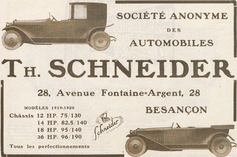 Publicité Th. Schneider  à Besançon